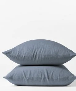 Coyuchi Relaxed Linen Sheet Set - Harbor Blue 3 Coyuchi Relaxed Linen Sheet Set - Harbor Blue