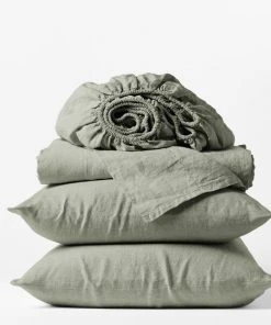 Coyuchi Home Goods Relaxed Linen Sheet Set - Laurel