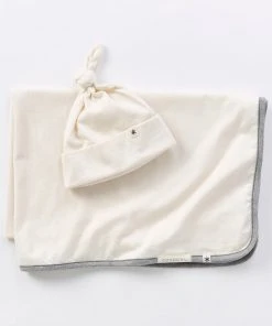 Coyuchi Remi Baby Blanket + Beanie Set - Undyed