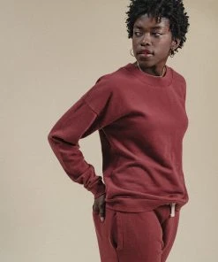 Poplinen René Jogger Sweatshirt - Brick Clothing