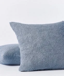 Coyuchi Reyes Waffle Sham - Steel Blue 1 Coyuchi Reyes Waffle Sham - Steel Blue