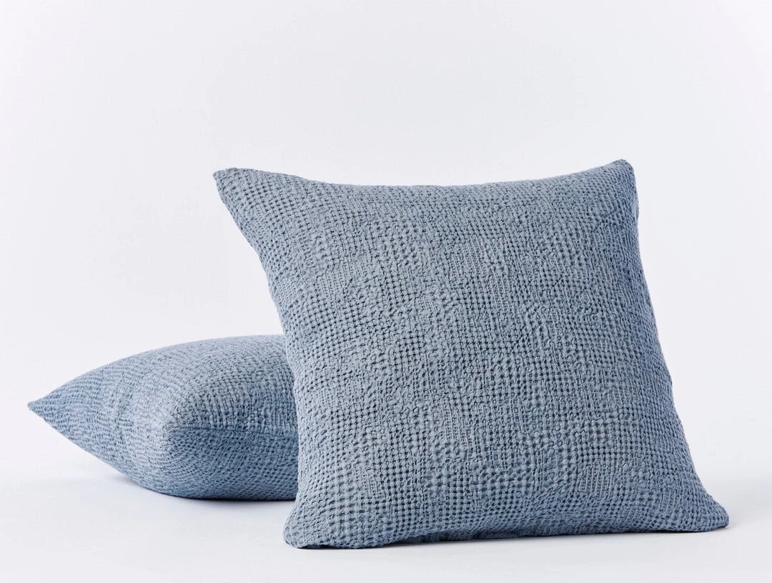 Coyuchi Reyes Waffle Sham - Steel Blue Coyuchi Reyes Waffle Sham - Steel Blue