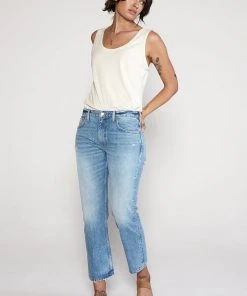 ÉTICA Rhea Midrise Straight Crop Jean - Storm Surge