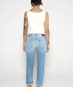 ÉTICA Rhea Midrise Straight Crop Jean - Storm Surge