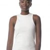 Synergy Organic Clothing Rib Knit Shell Tank Top - White Sale