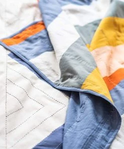 Anchal Ribbon Throw Quilt Home Goods