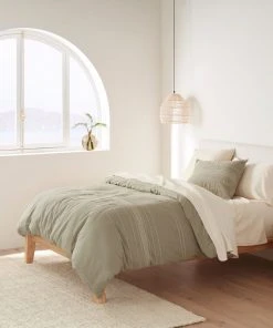 Coyuchi Rippled Stripe Duvet Cover