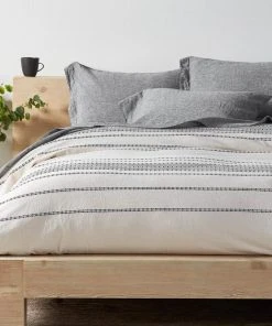 Coyuchi Rippled Stripe Duvet Cover