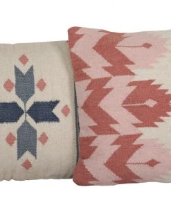 Casa Amarosa Rosette Kilim Wool Throw Pillow Cover