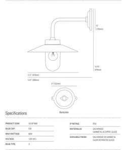 Ameico Round Exterior Bracket Light - Bronze