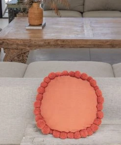 Village Thrive Round Pom Pom Throw Pillow Cover 6 Village Thrive Round Pom Pom Throw Pillow Cover