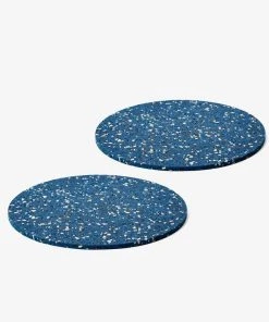 Slash Objects Kitchen + Dining Round Recycled Rubber Trivet Set