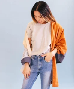 Anchal Accessories Rust Colorblock Scarf