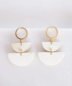 Hathorway Saigon II Horn Post Dangle Earrings - Light Special Occasion