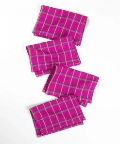 Archive New York San Lucas Plaid Cocktail Napkin Set