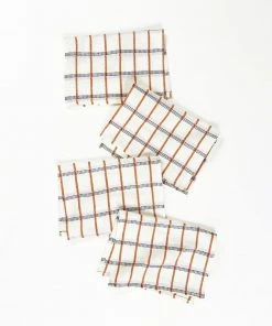 Archive New York San Lucas Plaid Cocktail Napkin Set