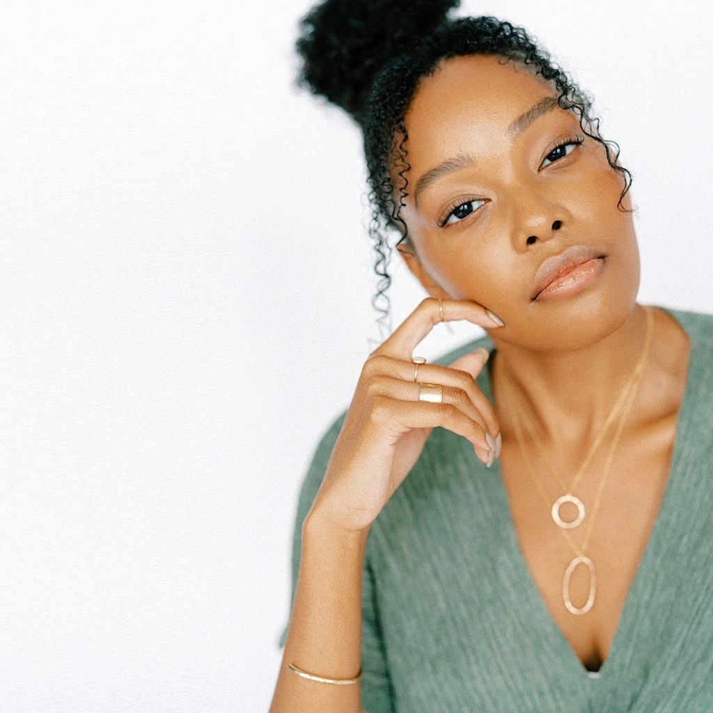 Sara Patino Jewelry Best Sellers Be Open Recycled Gold Necklace Sara Patino Jewelry Best Sellers Be Open Recycled Gold Necklace