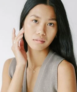 Sara Patino Jewelry Gold Lucky U Recycled Pendant Necklace - White Topaz