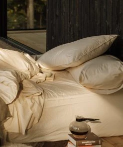 Takasa Home Goods Sateen Bed Sheet Set - Natural