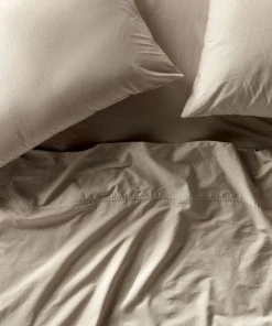 Coyuchi Sateen Sheet Set - Pale Gray Home Goods