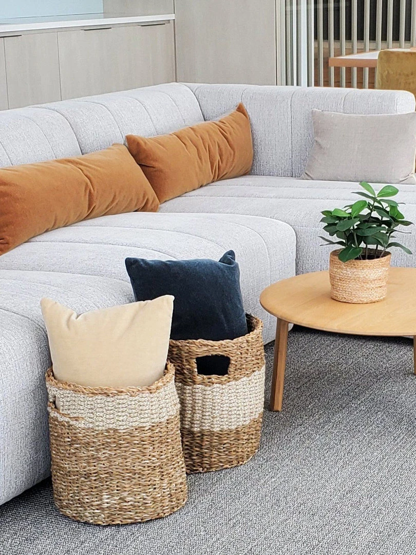 Korissa Savar Hamper Basket With Handle Set - Natural Korissa Savar Hamper Basket With Handle Set - Natural