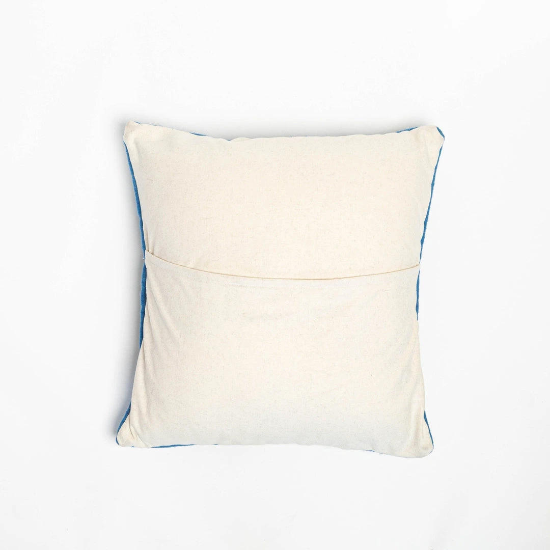 K-apostrophe Home Goods Serpents + Ladders Azul Wool Floor Pillow K-apostrophe Home Goods Serpents + Ladders Azul Wool Floor Pillow