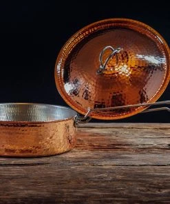 Sertodo Copper Home Goods 3 Qt Recycled Copper Fry Pan With Lid