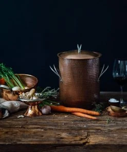 Sertodo Copper Home Goods Big, Beautiful Recycled Copper Stock Pot