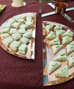 Sertodo Copper Kitchen + Dining Half Moon Recycled Copper Platter Set