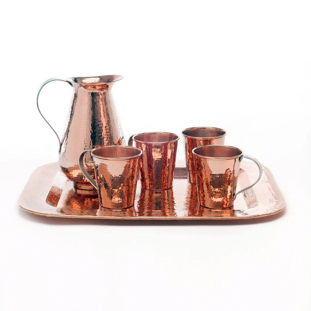Sertodo Copper Recycled Copper Moscow Mules For Four Set Sertodo Copper Recycled Copper Moscow Mules For Four Set