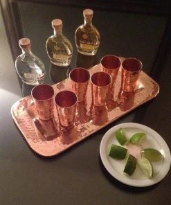 Sertodo Copper Copper Tequilero Shot Cup Flight Set Kitchen + Dining