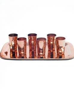 Sertodo Copper Copper Tequilero Shot Cup Flight Set Kitchen + Dining
