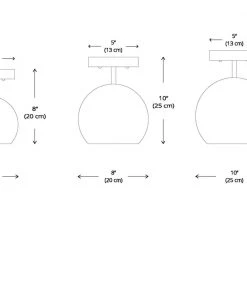 Dounia Home Shams Semi Flush Mount Light Lighting