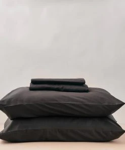 Looma Sateen Sheet Set - Charcoal