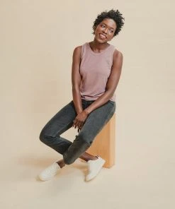 Poplinen Best Sellers Shirley Bamboo Tank Top - Rose