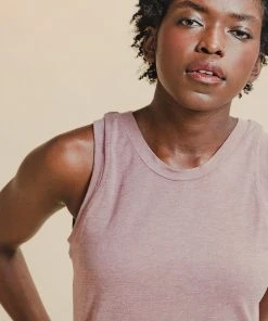 Poplinen Best Sellers Shirley Bamboo Tank Top - Rose