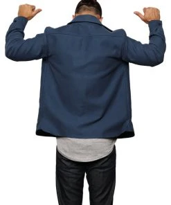 Signature Innovation Group Men's Double Zip Shirt Jacket - Blue 2 Signature Innovation Group Men's Double Zip Shirt Jacket - Blue