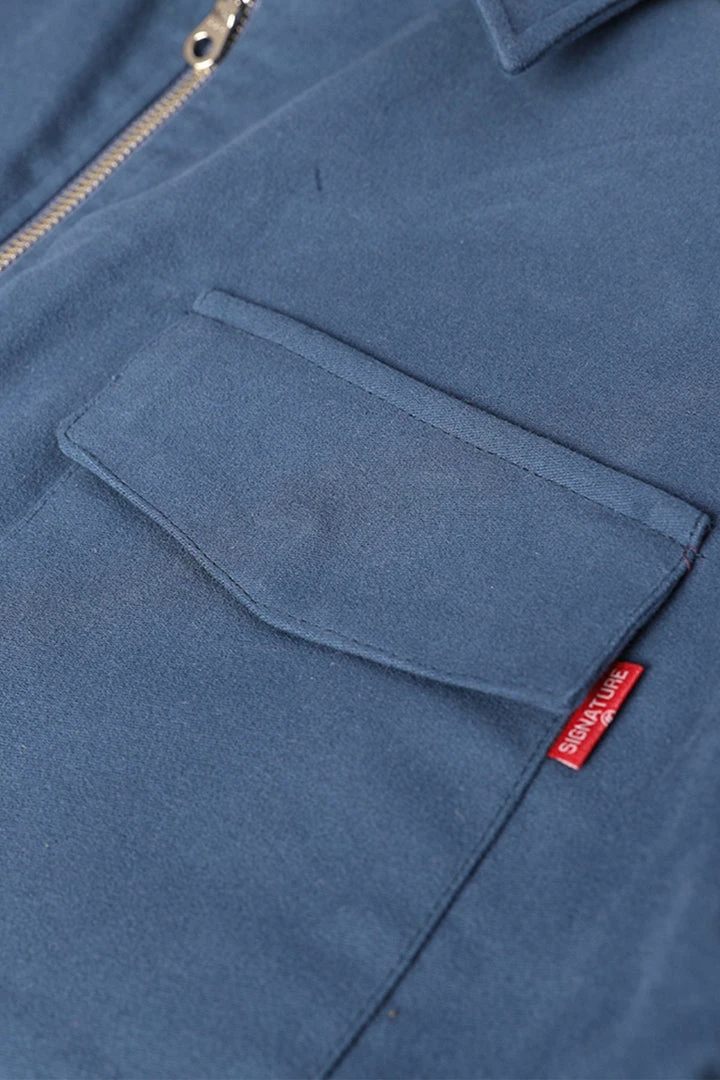 Signature Innovation Group Men's Double Zip Shirt Jacket - Blue Signature Innovation Group Men's Double Zip Shirt Jacket - Blue