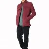 Signature Innovation Group Men's Double Zip Shirt Jacket - Maroon