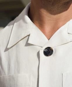 Signature Innovation Group Men's Safari Hemp Shirt - Bone