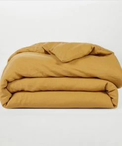 Sijo Home Goods French Linen Duvet Cover - Turmeric