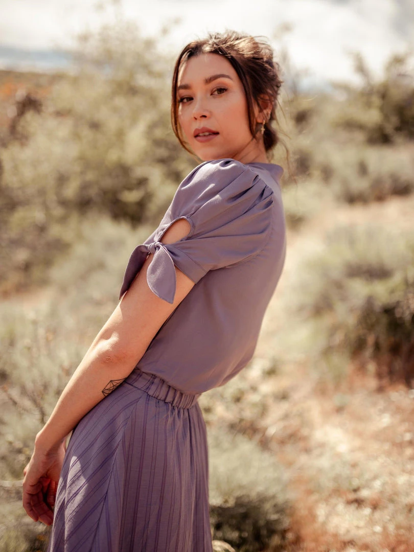 Valani Best Sellers Sitha Tencel Top - Purple Sage Valani Best Sellers Sitha Tencel Top - Purple Sage