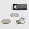 Slash Objects Office Accessories Ring Recycled Rubber Coaster Set - Gris