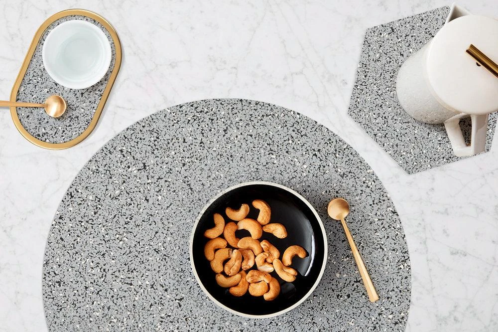 Slash Objects Hex Recycled Rubber Trivet Set - Gris Kitchen + Dining 6 Slash Objects Hex Recycled Rubber Trivet Set - Gris Kitchen + Dining