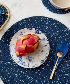 Slash Objects Round Recycled Rubber Placemat - Royal