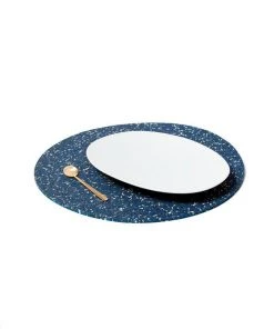 Slash Objects Round Recycled Rubber Placemat - Royal