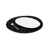 Slash Objects Kitchen + Dining Round Recycled Rubber Placemat - Speckled Black