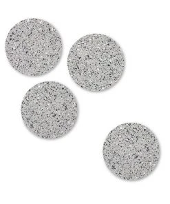 Slash Objects Round Recycled Rubber Coaster Set - Gris