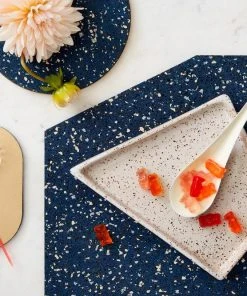 Slash Objects Kitchen + Dining Recycled Brass + Rubber Trivet - Royal