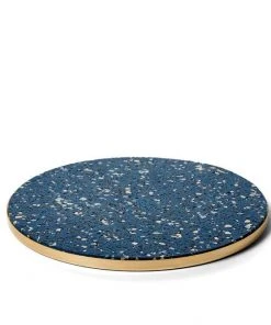 Slash Objects Kitchen + Dining Recycled Brass + Rubber Trivet - Royal